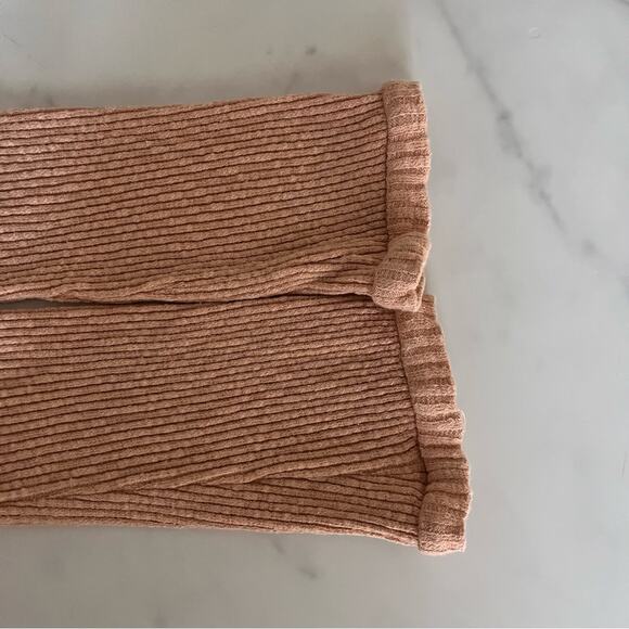 Free People Beach Blossom mini Dress Henley ribbed boho cottage core peach Sz S - Picture 8 of 10